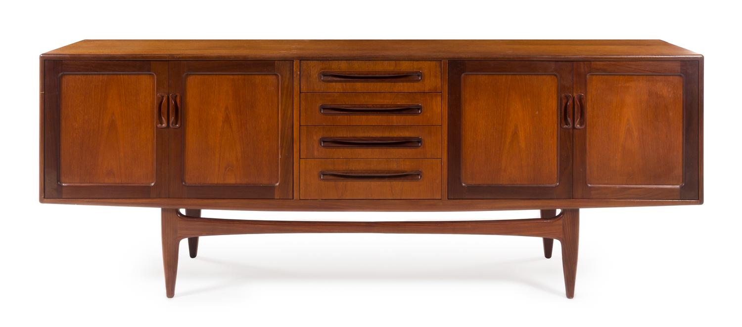 Scandinavian Design, c.1960, sideboard, with 4 doors and 4 drawers