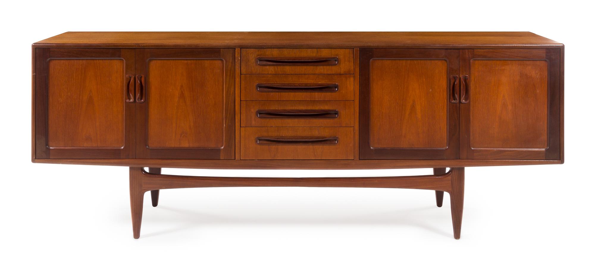 Scandinavian Design, c.1960, sideboard, with 4 doors and 4 drawers