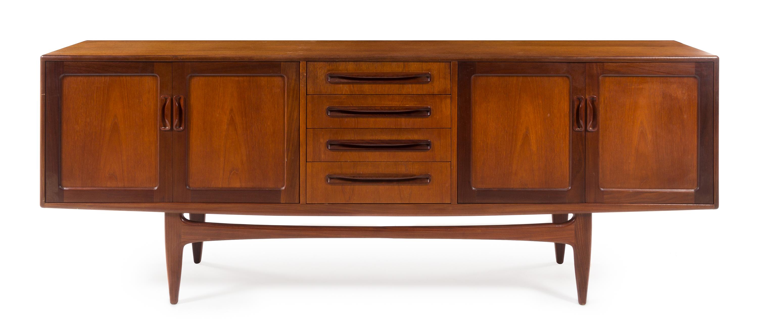 Scandinavian Design, c.1960, sideboard, with 4 doors and 4 drawers