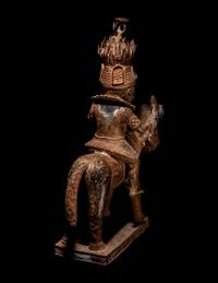 A Benin Style Bronze Equestrian