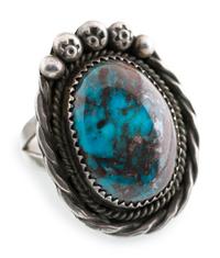 Navajo Silver and Bisbee Turquoise Ring