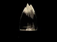A Steuben Glass Nautilus Commemorative Sculpture