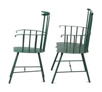 A Suite of Painted Metal Windsor Patio Furniture