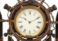 A Continental Steel and Brass Nautical Mantel Clock