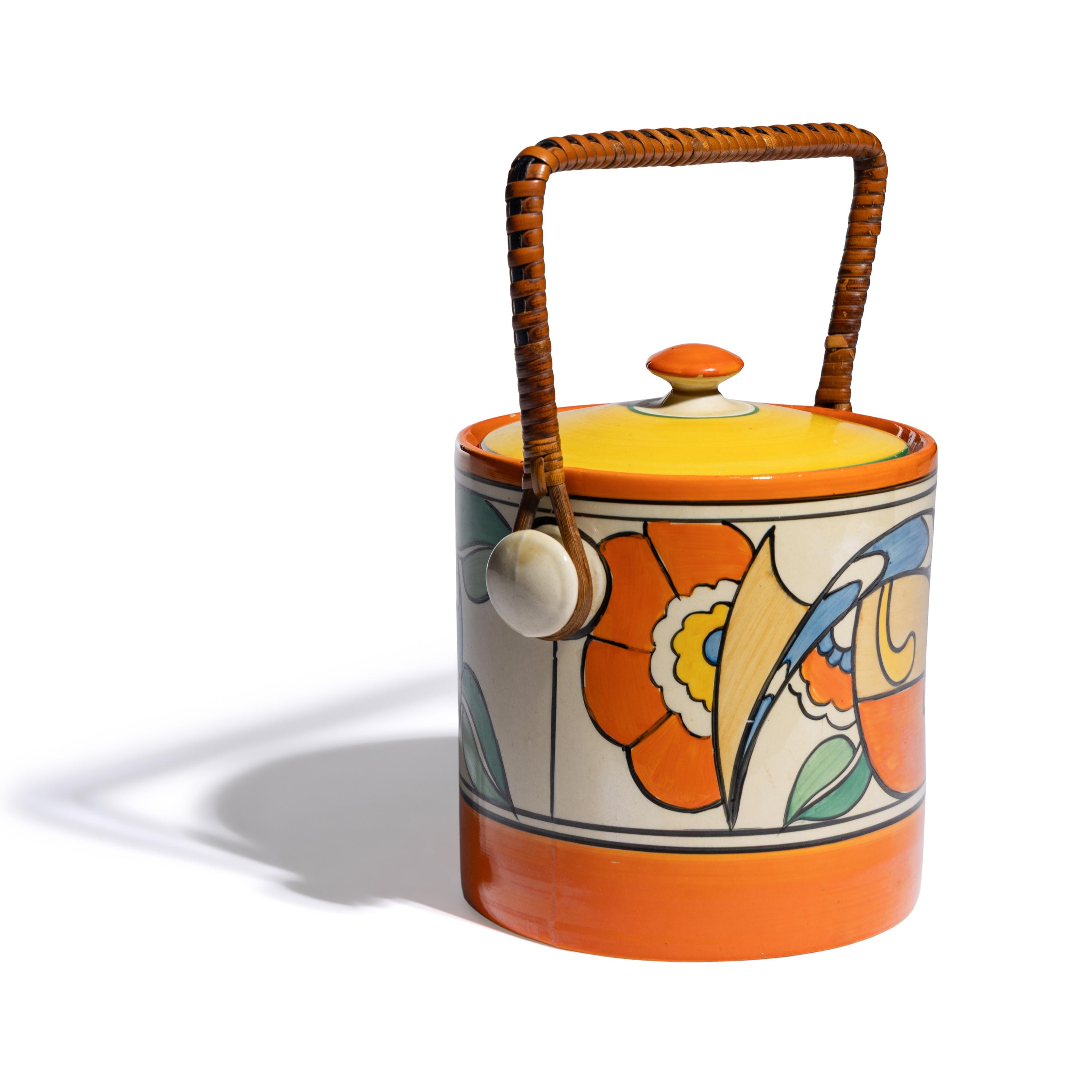 Clarice Cliff (English, 1899-1972) — Zap pattern biscuit basket