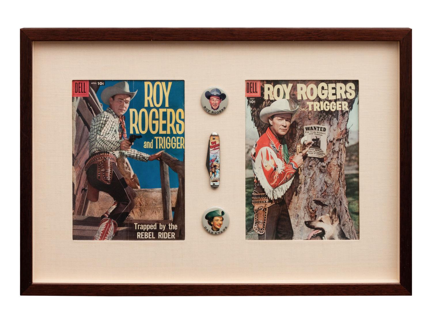 Three Framed Pieces of Roy Rogers Memorabilia