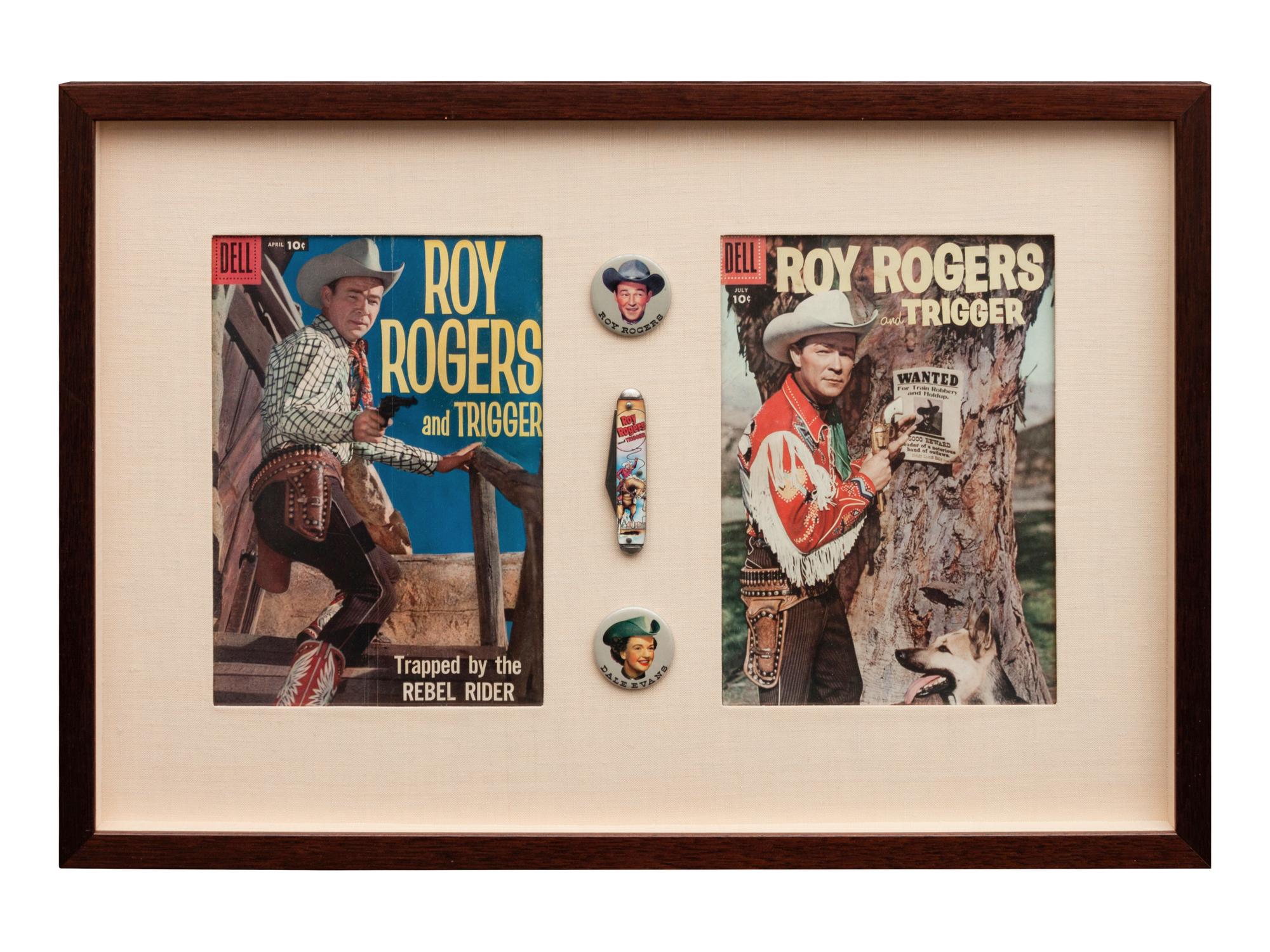 Three Framed Pieces of Roy Rogers Memorabilia