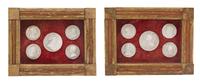 Two Framed Grand Tour Plaster Intaglios Height of frame 7 3/8 x width 9 1/2 inches. — EARLY 19TH CENTURY