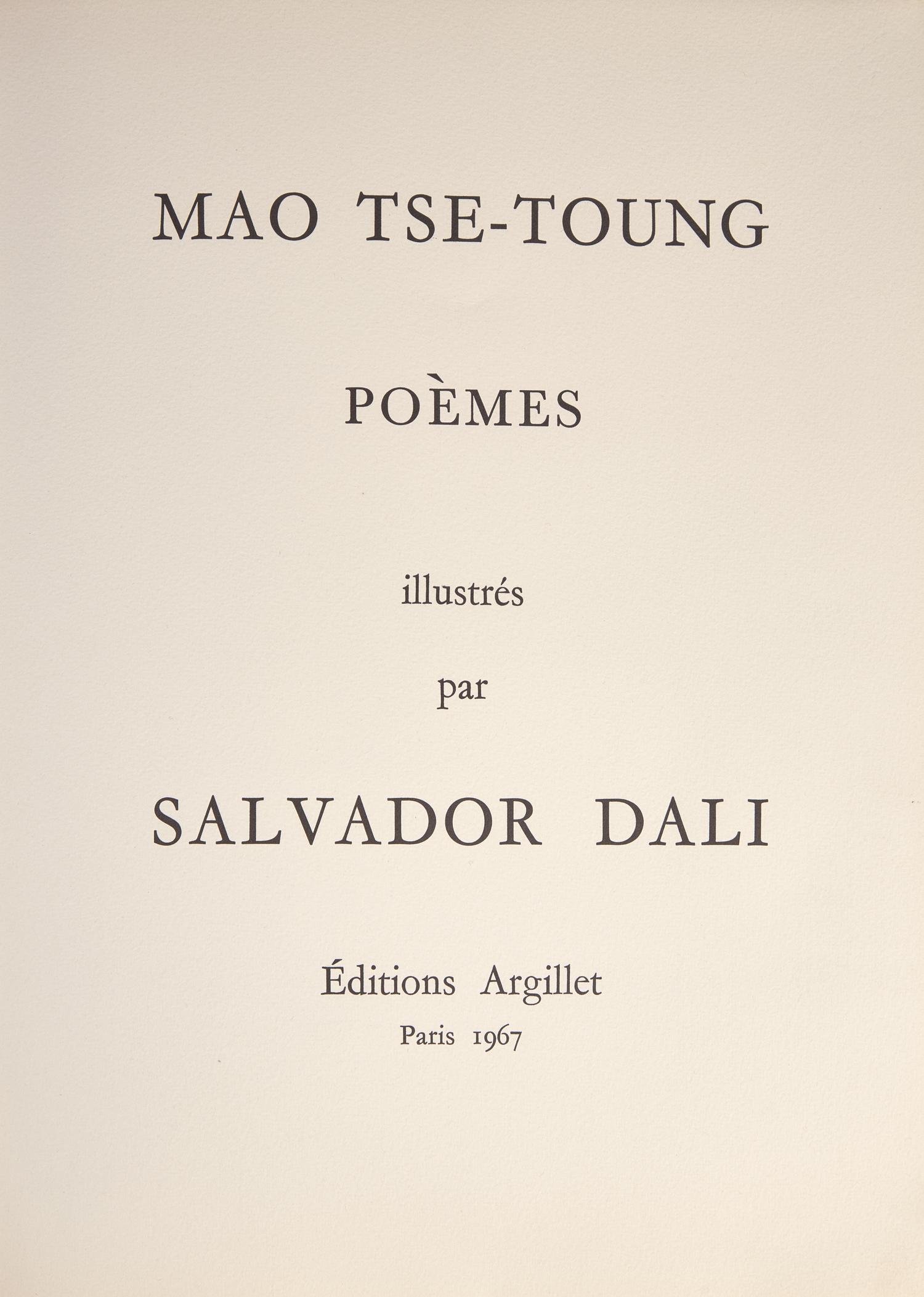 [Dali, Salvador] Mao Tse-Toung Poemes