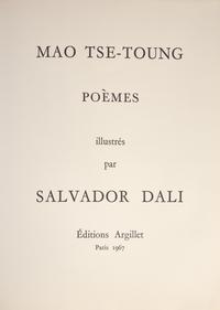 [Dali, Salvador] Mao Tse-Toung Poemes