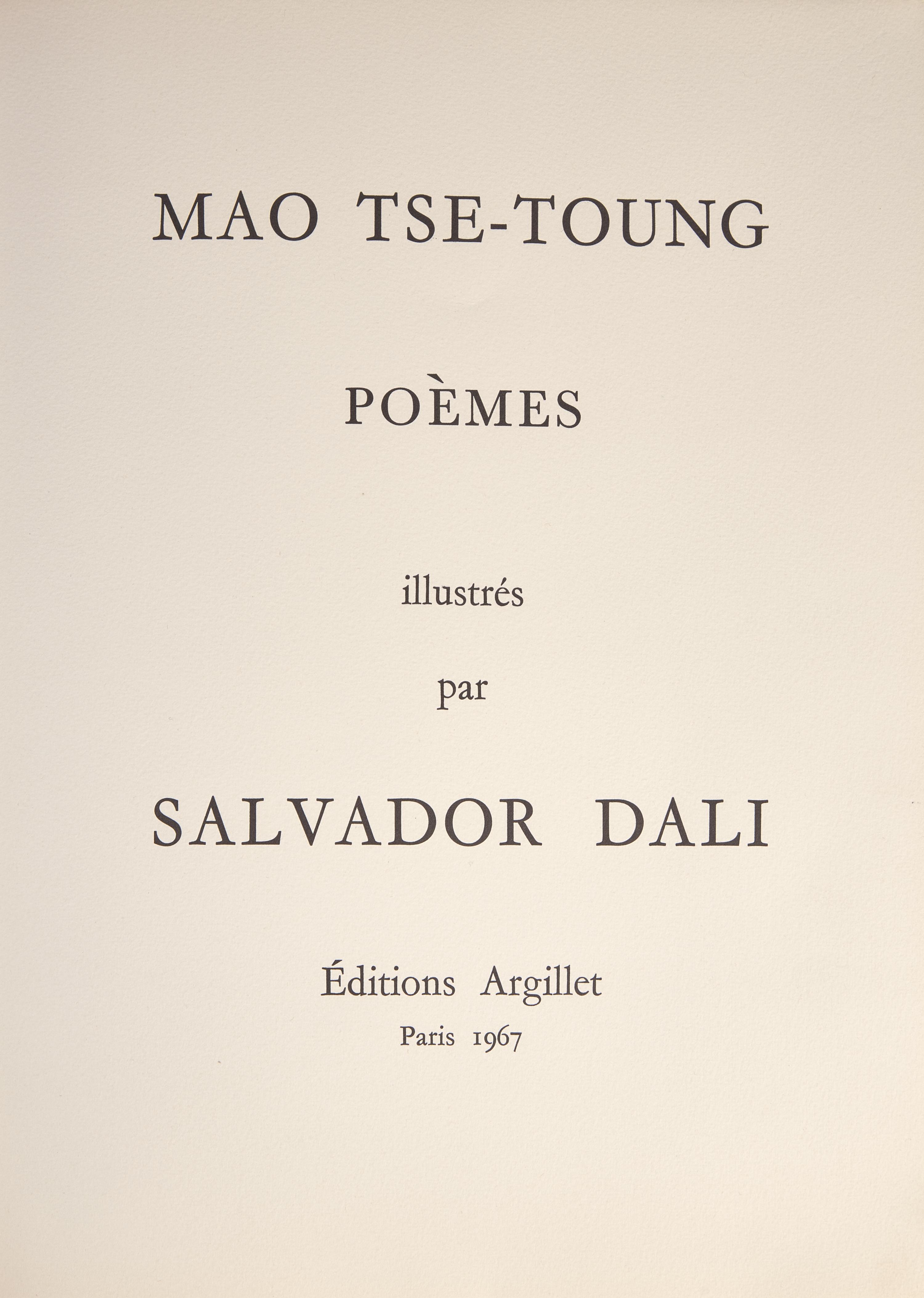 [Dali, Salvador] Mao Tse-Toung Poemes