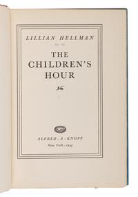 HELLMAN, Lillian (1905-1984). The Children's Hour . New York: Alfred A. Knopf, 1934.