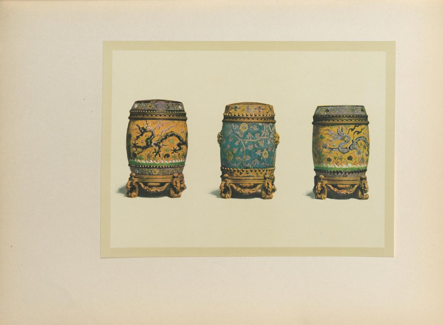 A Chinese Fahua Porcelain Garden Stool