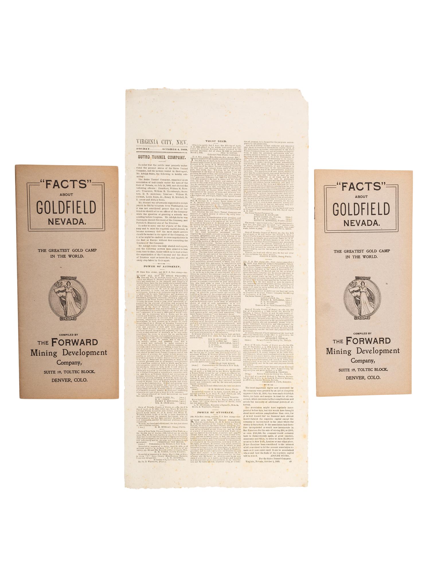 [MINING] California Gold Rush and more - letters, brochures, souvenirs.
