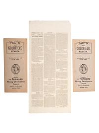 [MINING] California Gold Rush and more - letters, brochures, souvenirs.