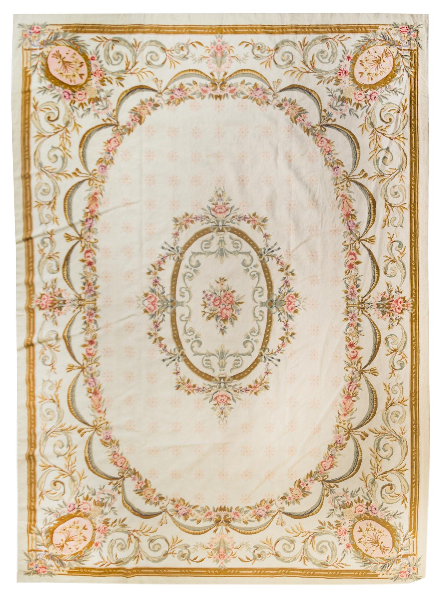 A Needlepoint Wool Rug 11 feet 1 inch x 8 feet 7 inches. — 20TH CENTURY