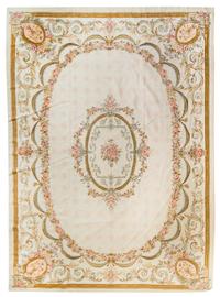 A Needlepoint Wool Rug 11 feet 1 inch x 8 feet 7 inches. — 20TH CENTURY