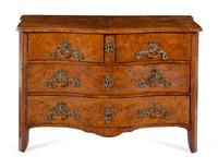 A Continental Burlwood Commode