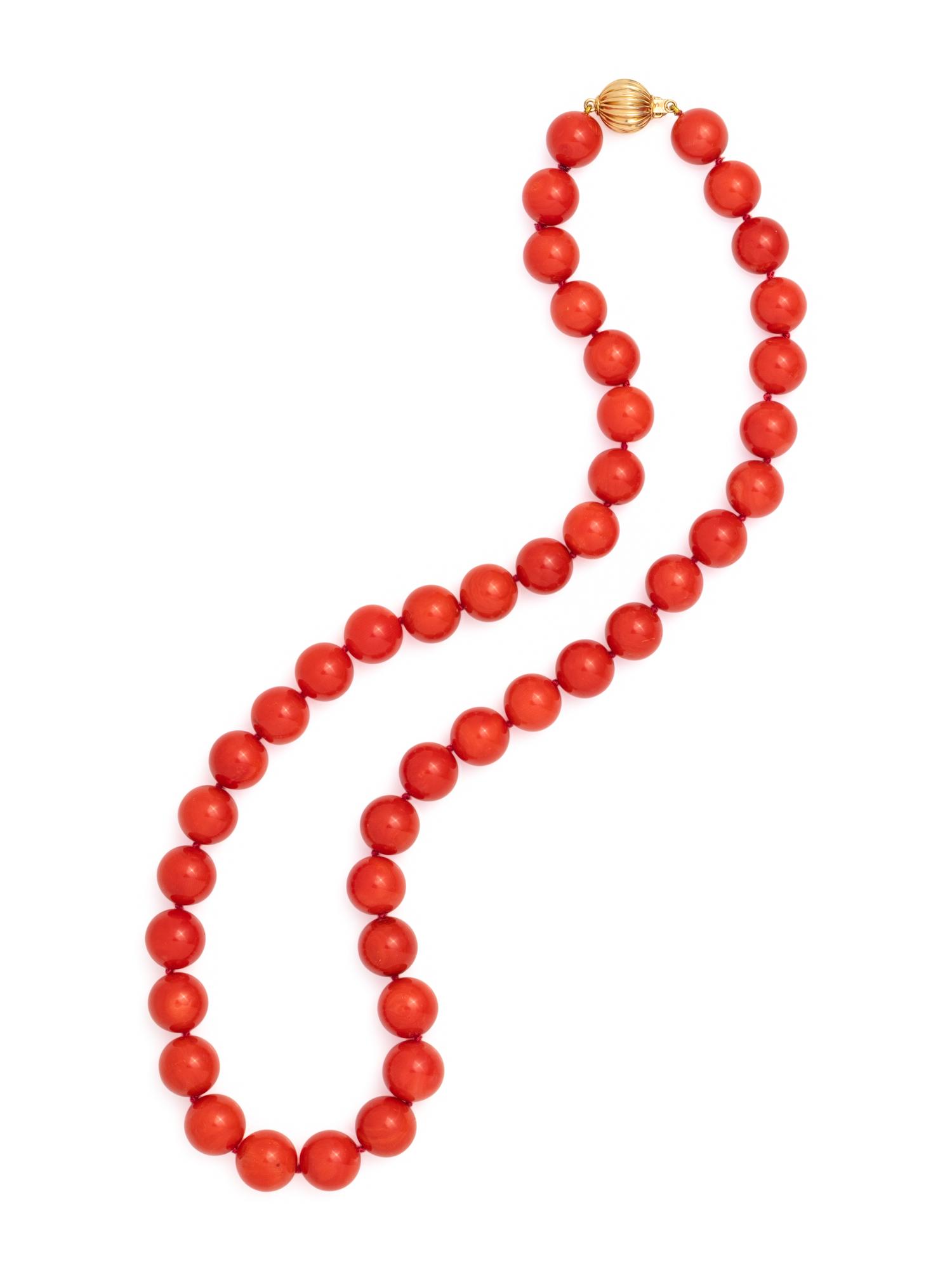 CORAL BEAD NECKLACE