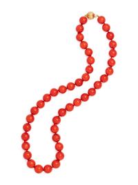 CORAL BEAD NECKLACE