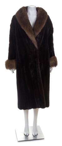A Bill Haire Dark Brown Mink Coat, No size.