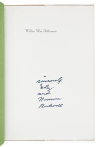 [CHILDREN'S BOOKS]. ROCKWELL, Molly (1896-1985) -- Norman ROCKWELL (1894-1978). Willie Was Different: The Tale of an Ugly Thrushling . New York: Funk & Wagnalls, 1969.