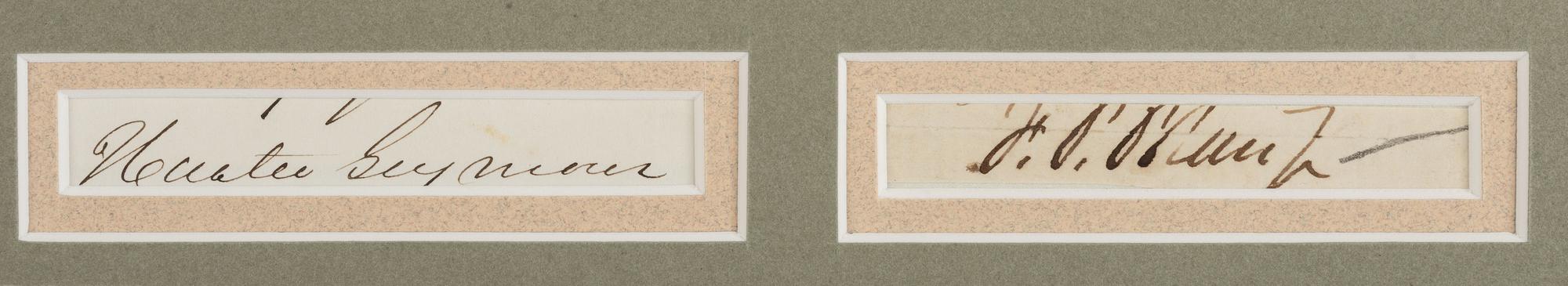 [AUTOGRAPHS]. Signatures of 19th-century American military and political figures.