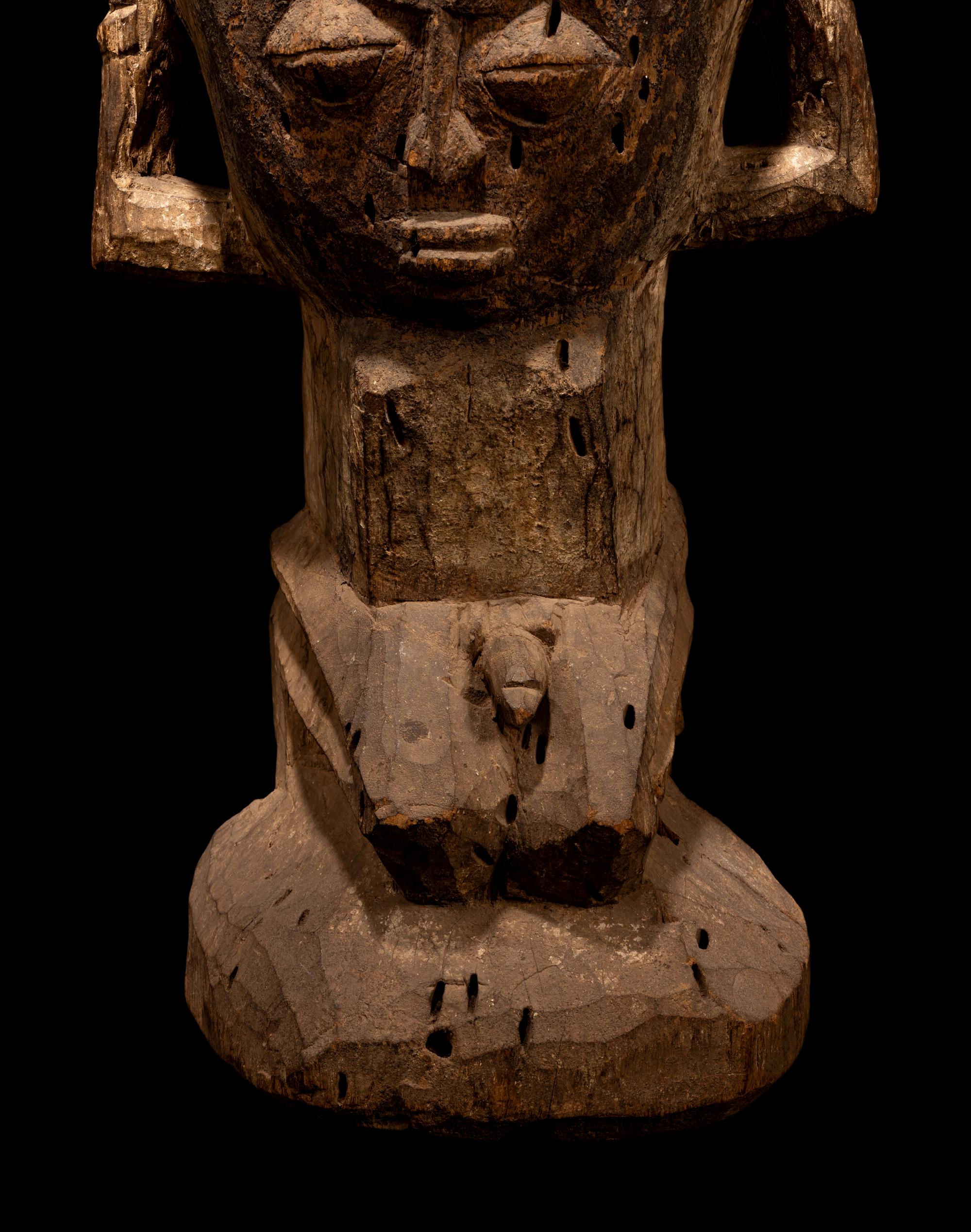 A Yoruba Wood and Hide Drum