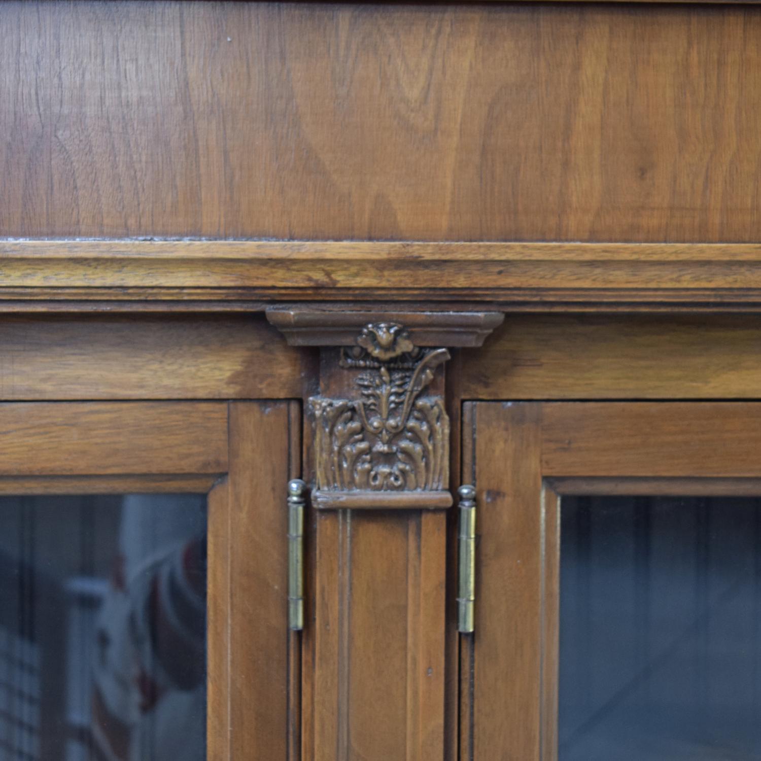 A Two-Tier Mahogany Pharmacy Cabinet 165" W x 15" D x 95" H — United States, 20th Century