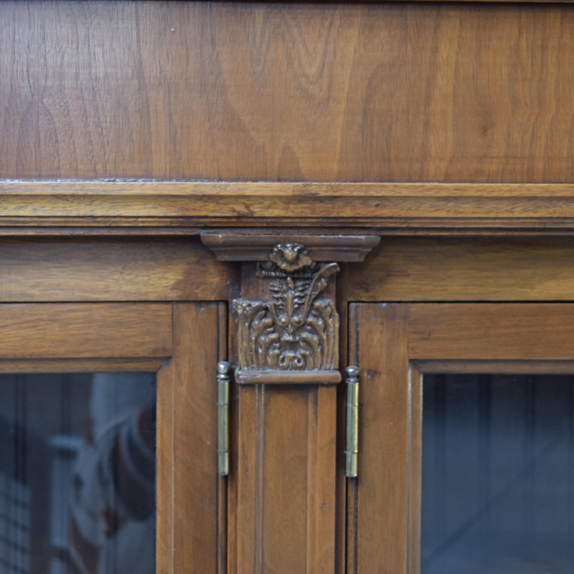 A Two-Tier Mahogany Pharmacy Cabinet 165" W x 15" D x 95" H — United States, 20th Century