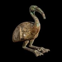 An Egyptian Wood and Bronze Ibis