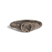 A Roman Silver Finger Ring with a Portrait Bust of a Woman