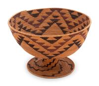Maidu Polychrome Footed Basket
