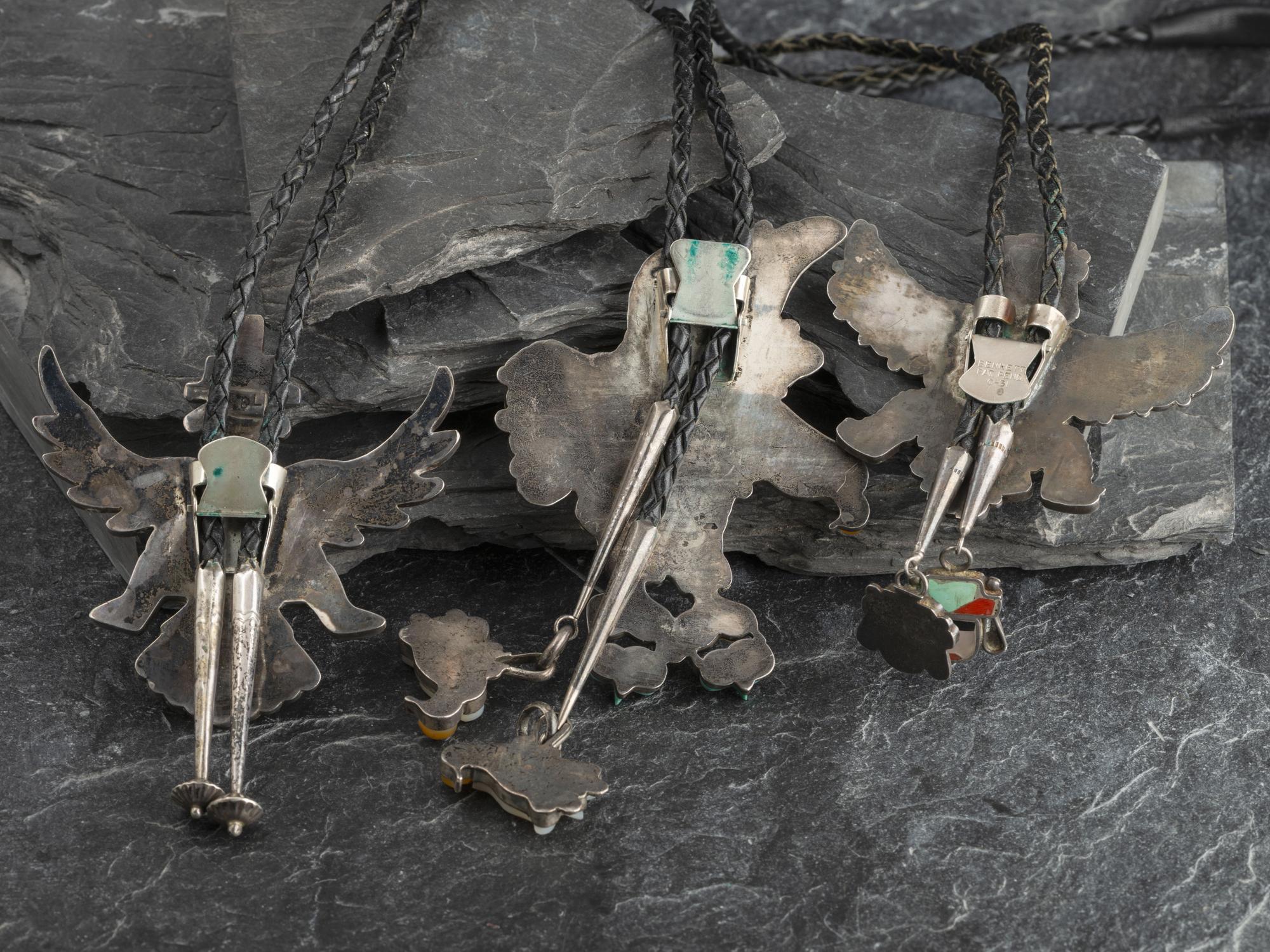 Zuni, Navajo, and Southwestern-style Bolo Ties