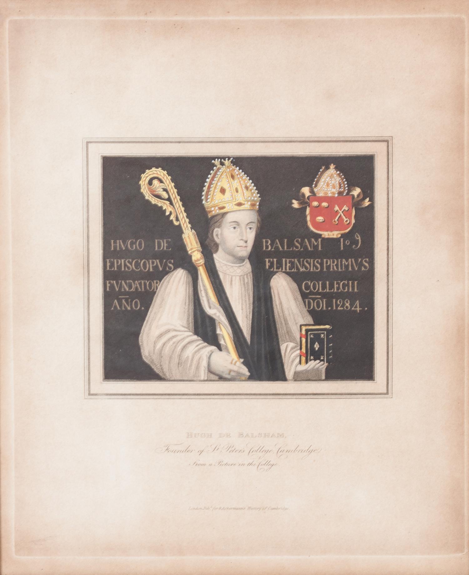 Four English Handcoloring Engravings First: 12 x 16 3/4 inches.
