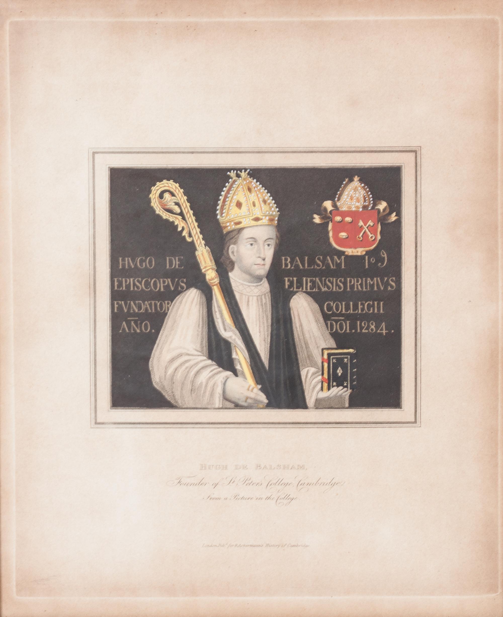 Four English Handcoloring Engravings First: 12 x 16 3/4 inches.
