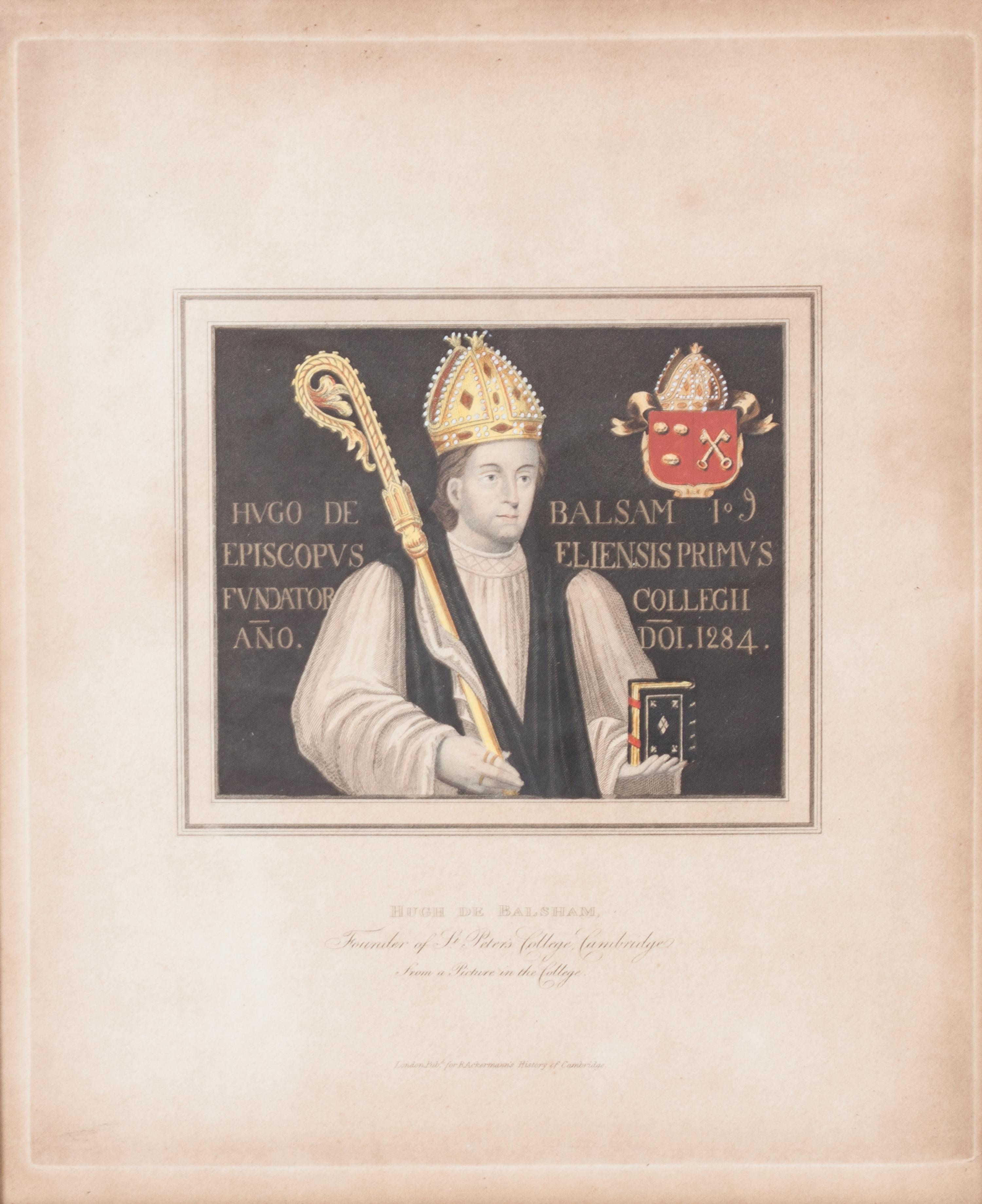 Four English Handcoloring Engravings First: 12 x 16 3/4 inches.