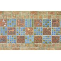 Arts and Crafts tiled bar panels Ernest Allan Batchelder (1876-1957), Pasadena, CA, first quarter 20th
