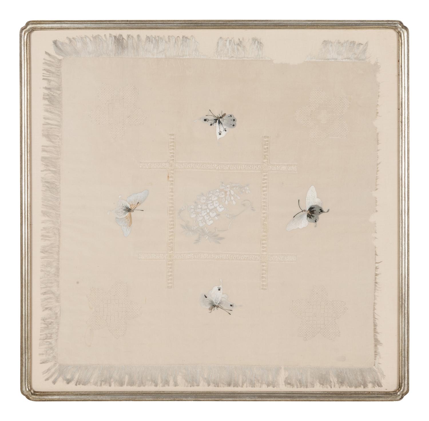 A Chinese Embroidered Silk Panel