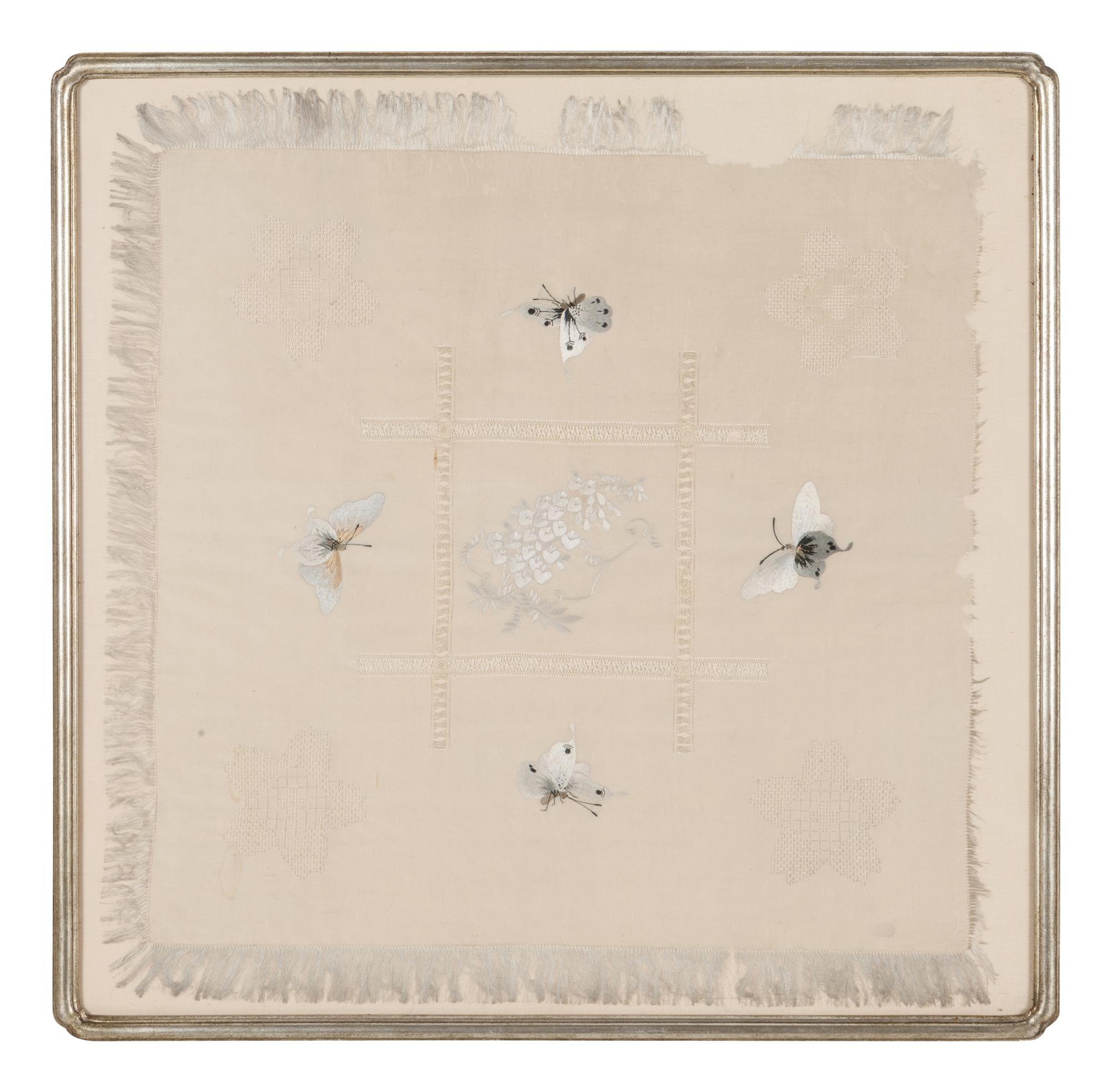 A Chinese Embroidered Silk Panel