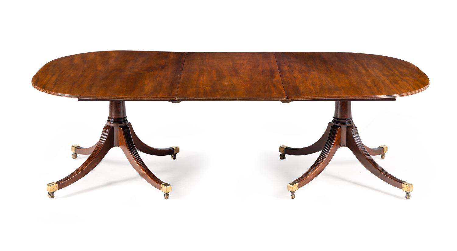 A George III Mahogany Double Pedestal Dining Table