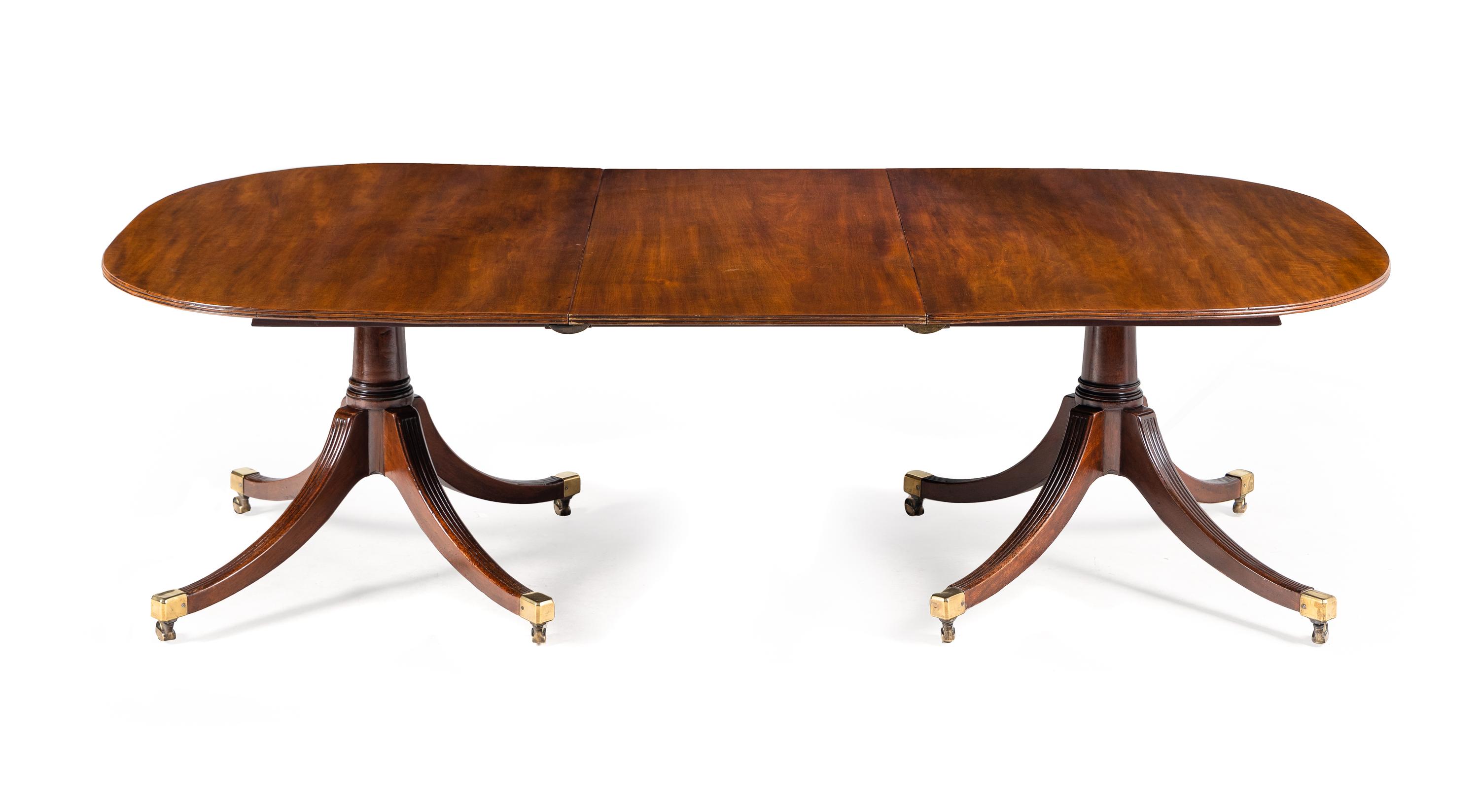 A George III Mahogany Double Pedestal Dining Table