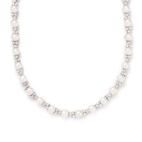 TIFFANY & CO., CULTURED PEARL AND DIAMOND 'ARIA' NECKLACE