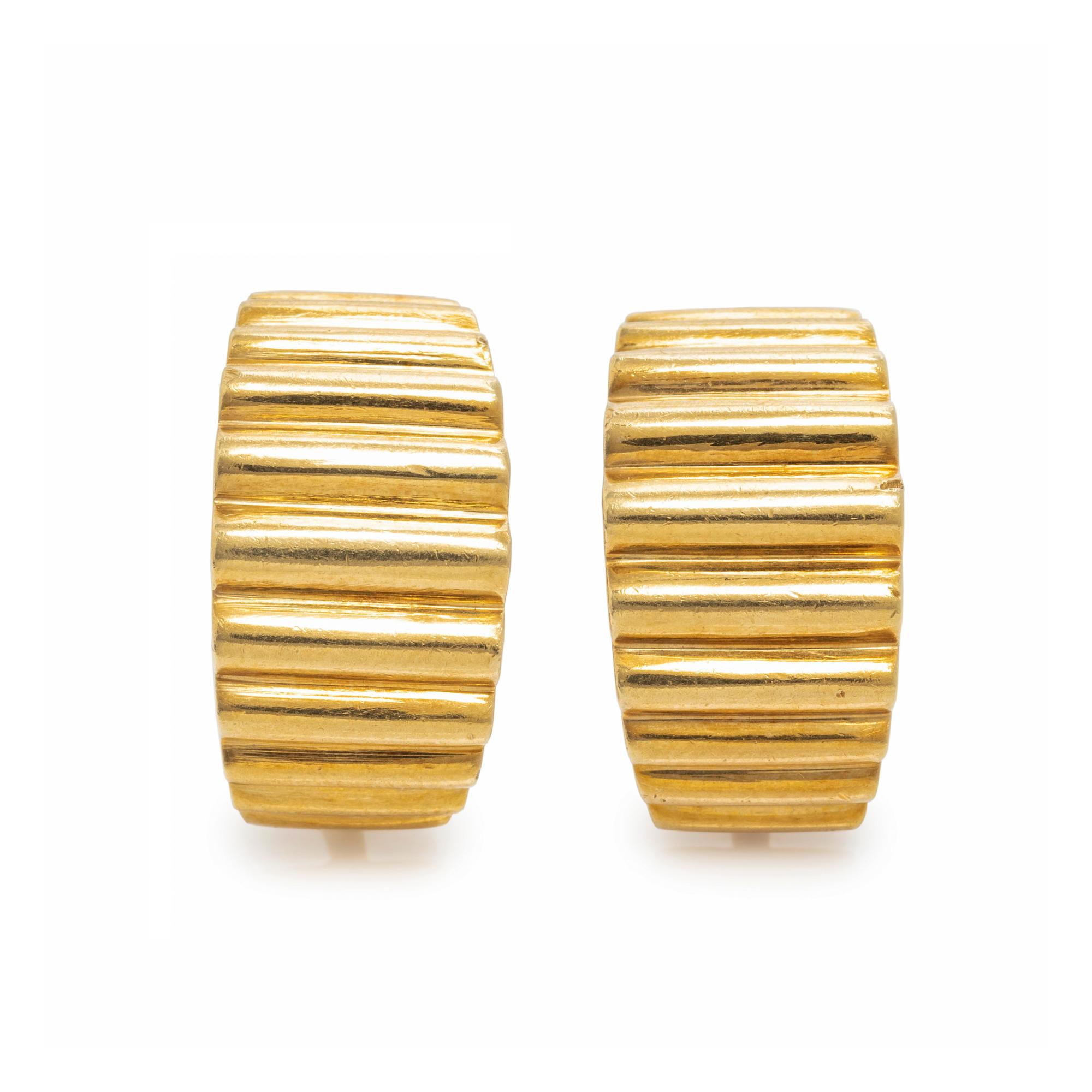 YELLOW GOLD EARCLIPS