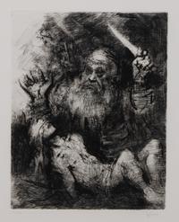 Jack Levine, (American, 1915-2010) — Sacrifice of Isaac, 1974