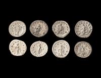 [ANCIENT] ROMAN EMPIRE. A Group of Eight Ar Antoninianus Coins