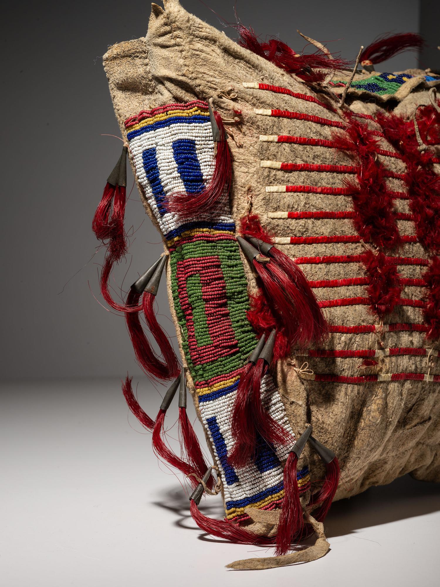 Sioux Beaded and Quilled Hide Possible Bag