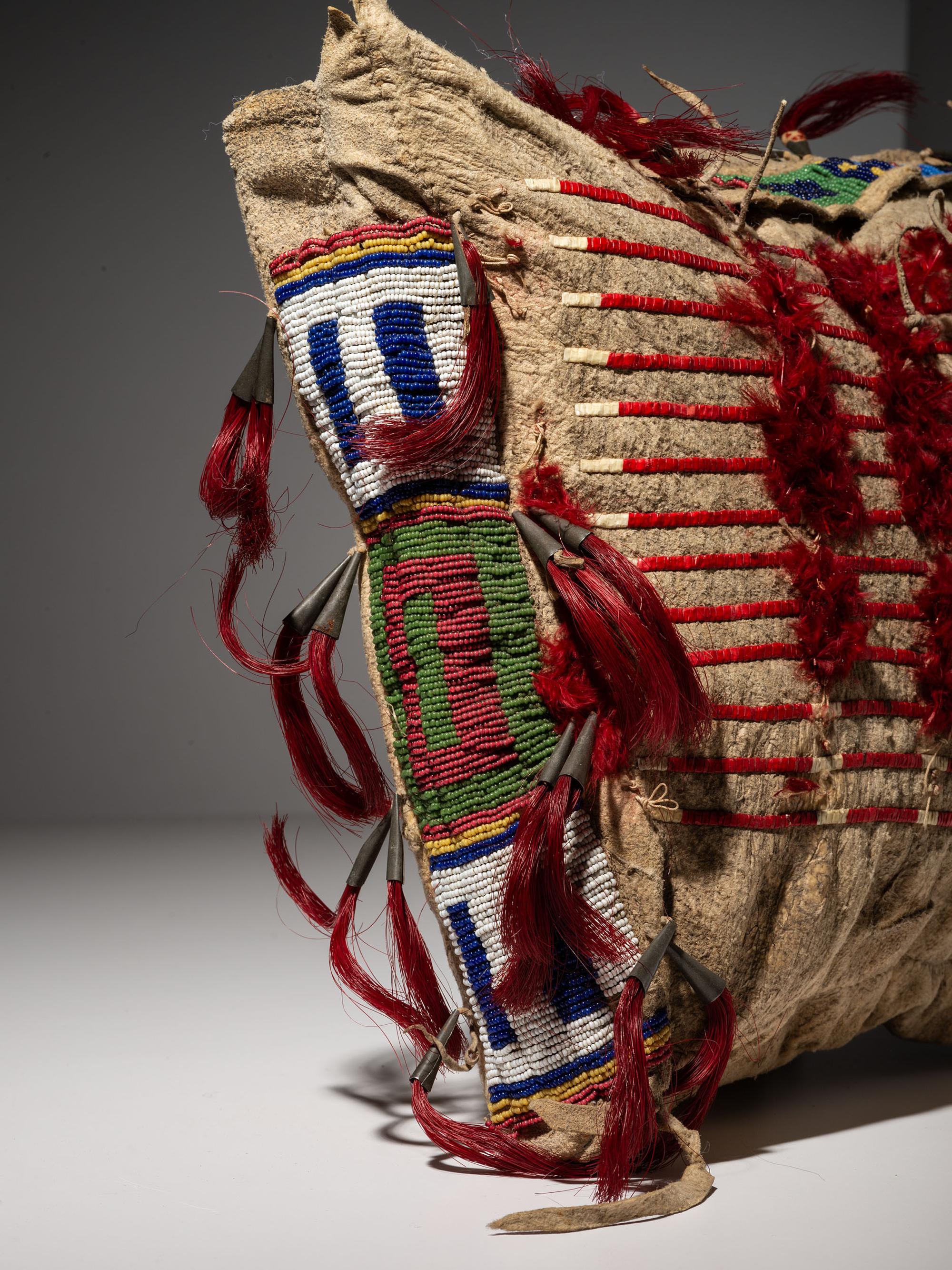 Sioux Beaded and Quilled Hide Possible Bag