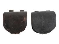 [CIVIL WAR]. A group of 2 federal cap pouches by H.G. Haedrich, Philadelphia, PA.