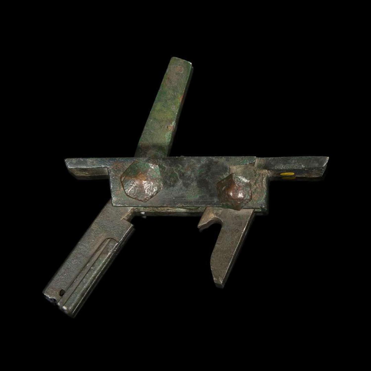 A Chinese bronze crossbow mechanism 青銅弩配件 Han dynasty ?